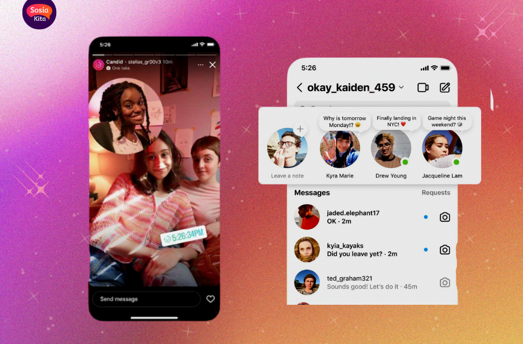 Fitur Baru Instagram Notes dan Candid Stories, Sudah Coba?